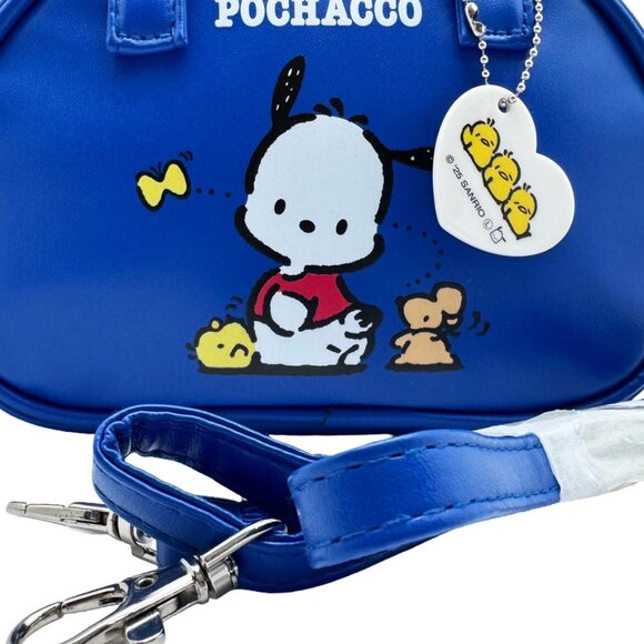 NEW Sanrio Pochacco Small Boston Crossbody BAG BLUE - Picture 4 of 4